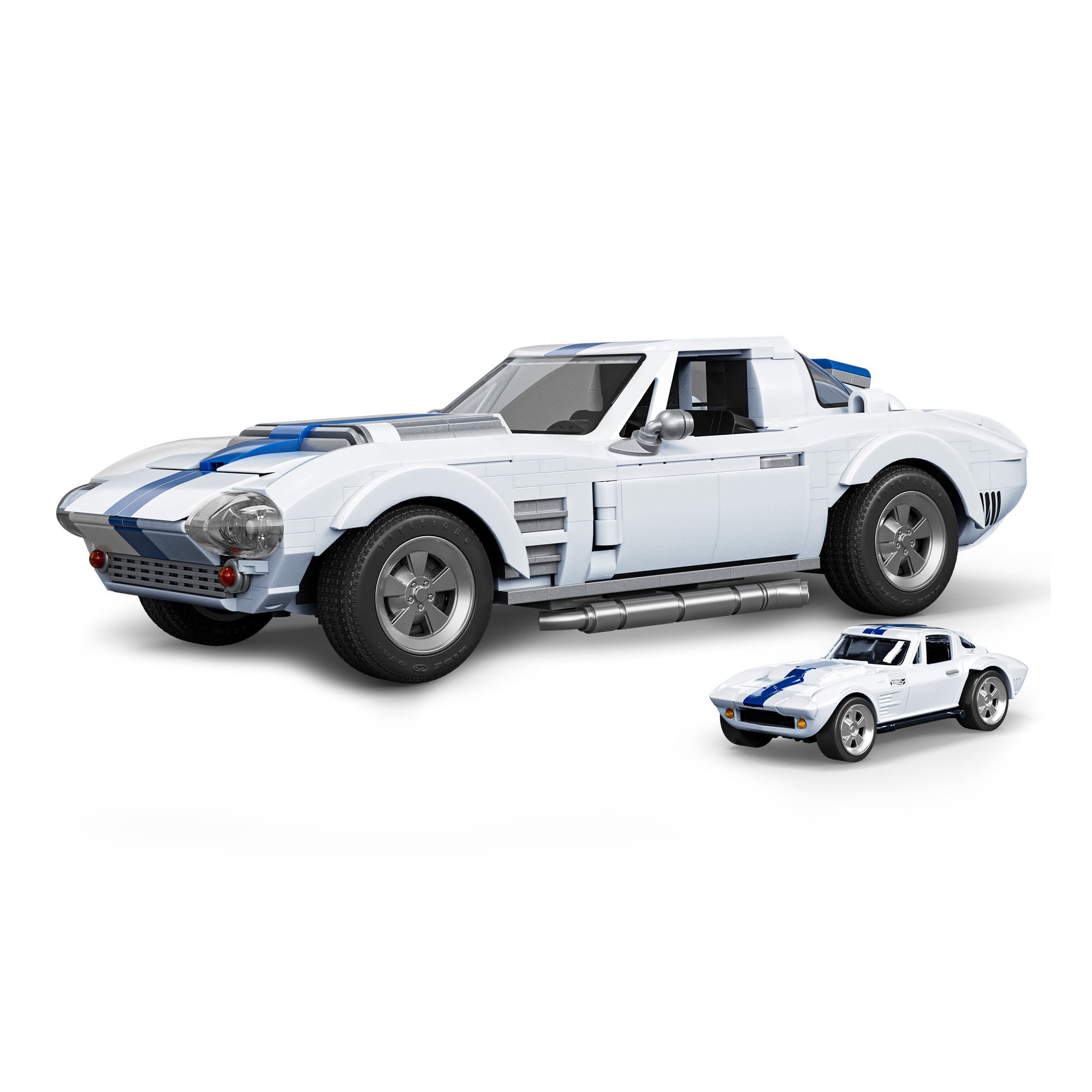 Mattel Brick Shop Hot Wheels Corvette Grand Sport Building Set - Image 2