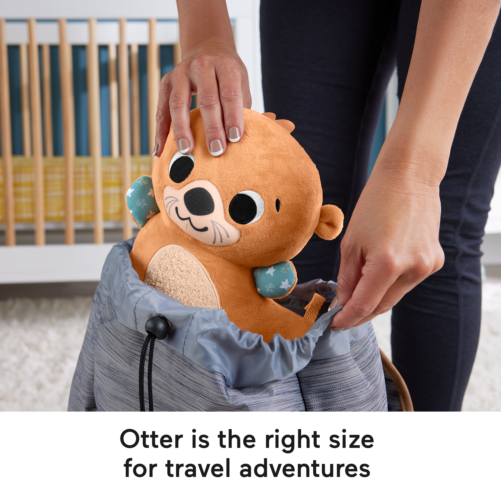 Fisher-Price 2-in-1 Rockin' Tummy Time Otter. Plush Baby Sensory Toy For Tummy Time - Image 5