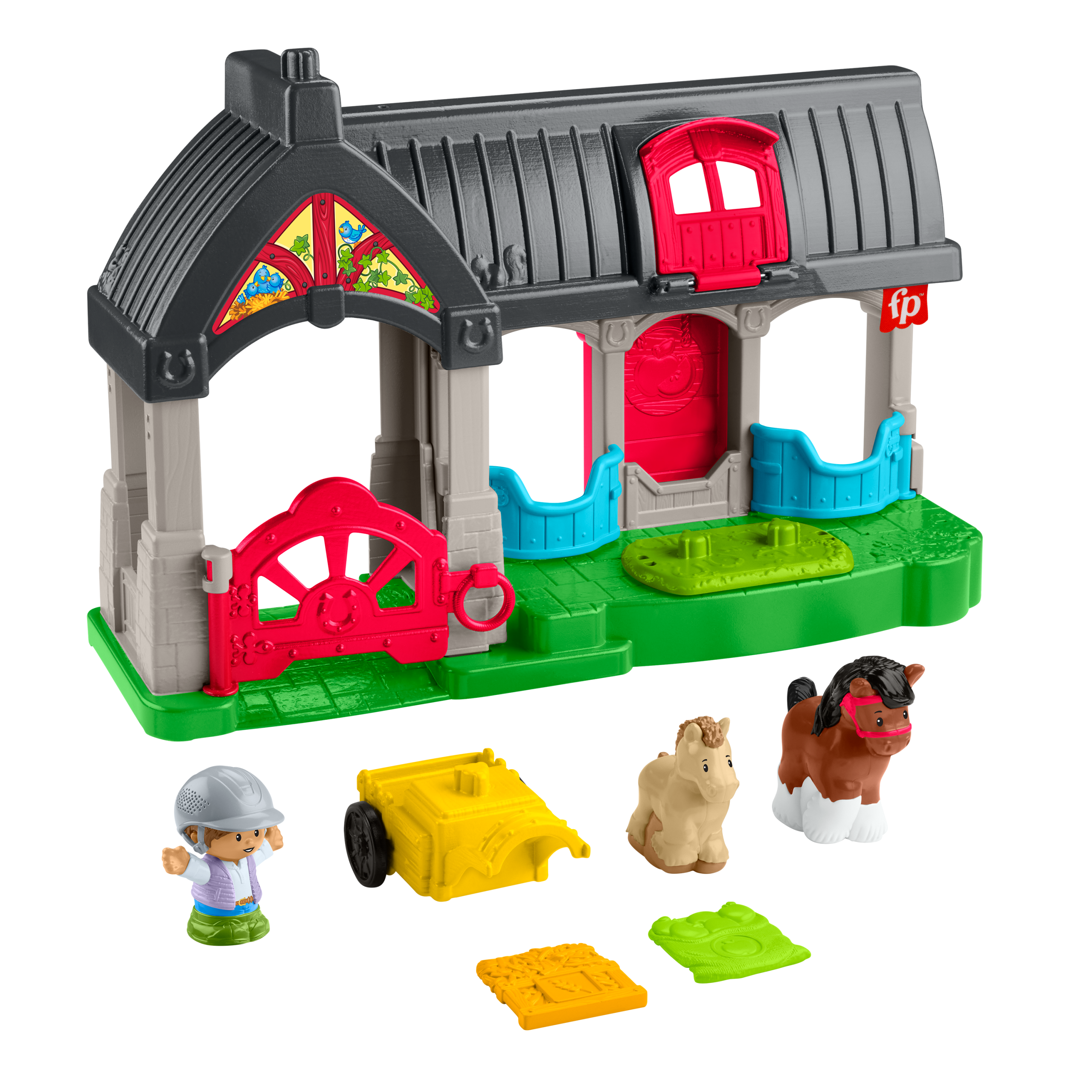 Fisher-Price-Little People-L'Écurie des Joyeux Chevaux Avec 6 Éléments