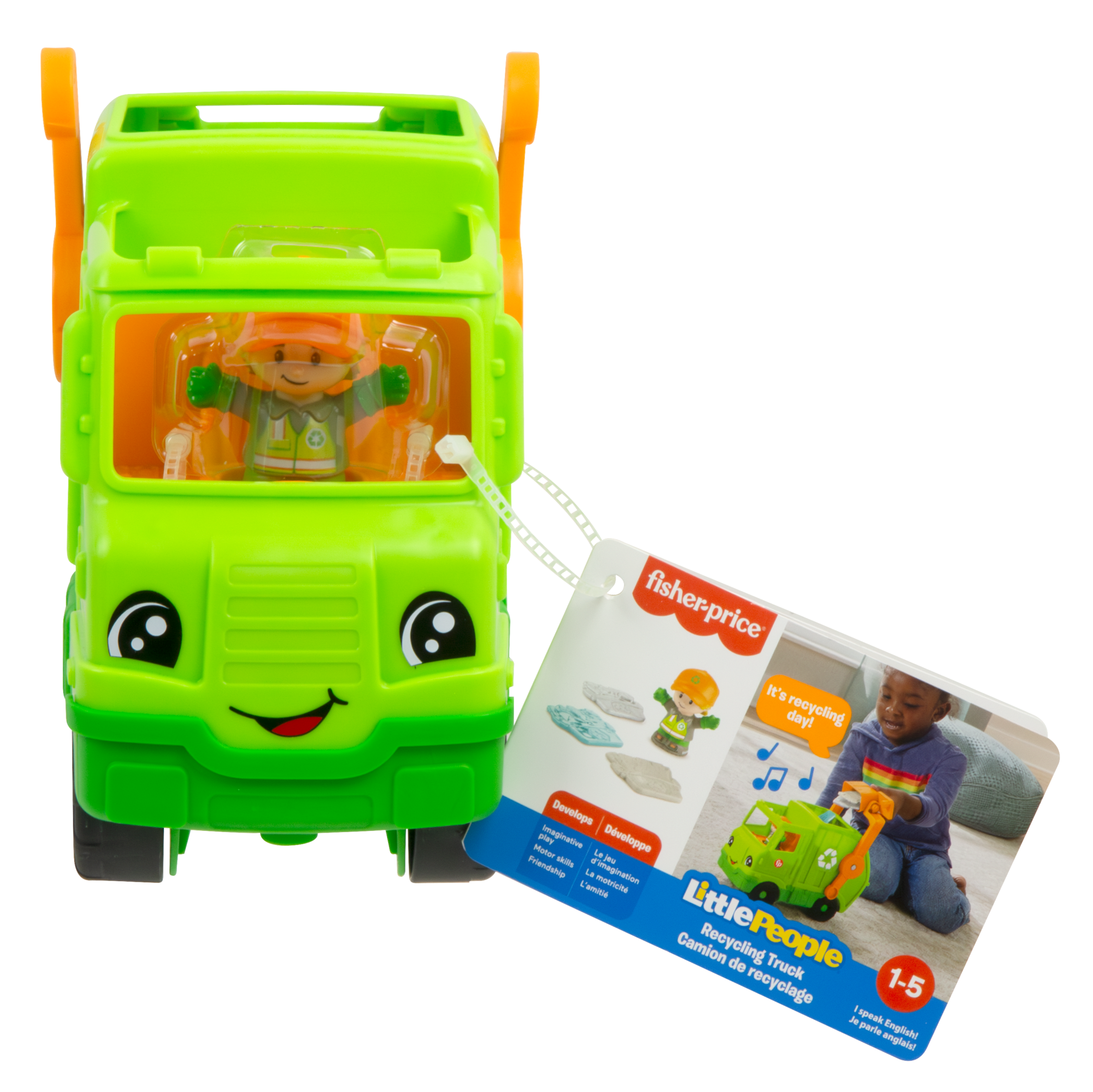 Fisher-Price Little People Camion de Recyclage Musical. 5Éléments - Image 6