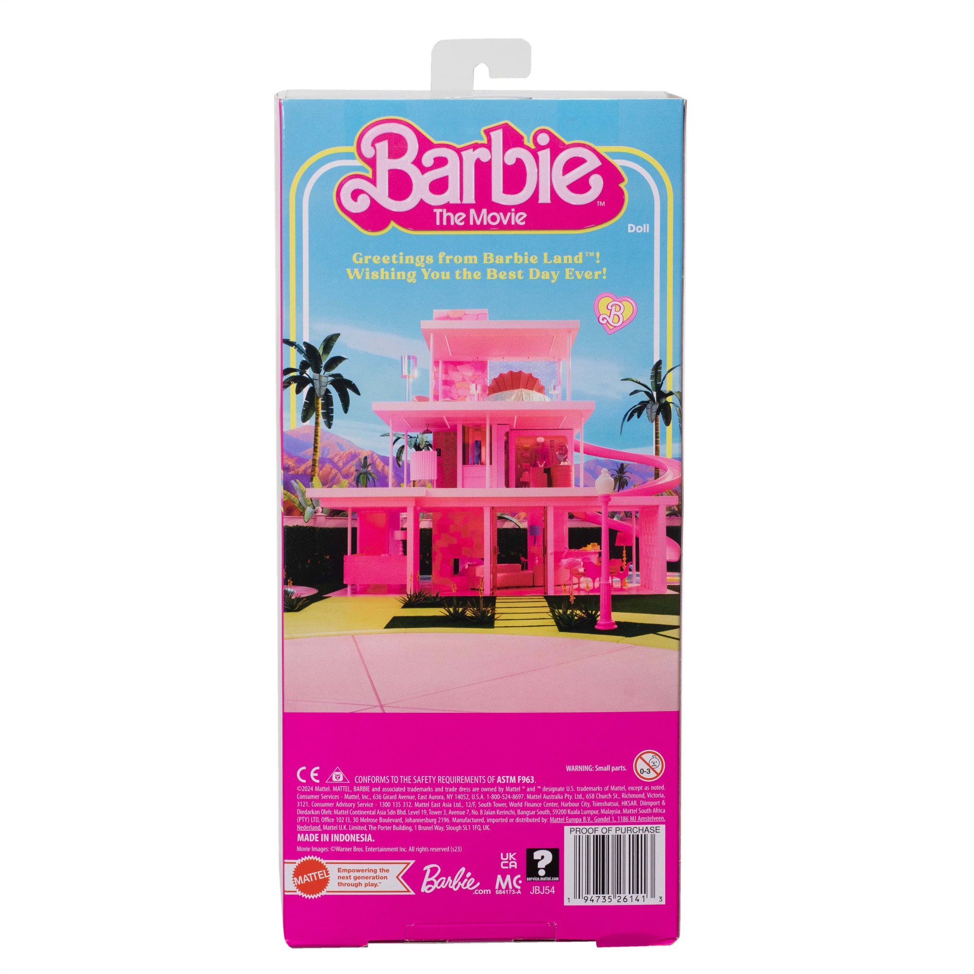Barbie The Movie Ken Doll Wearing Pastel Striped Beach Matching Set - Image 6